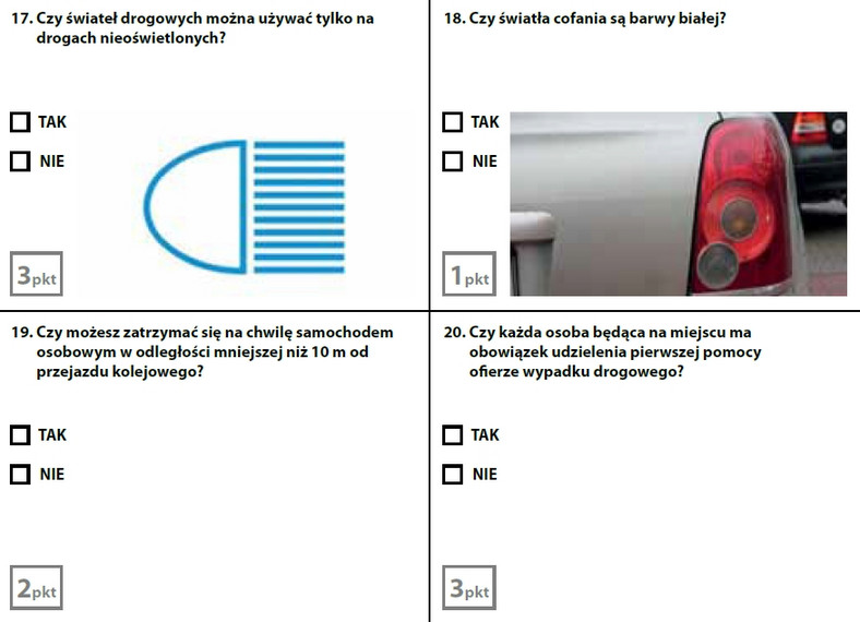 Egzamin teoretyczny na prawo jazdy - zestaw 3