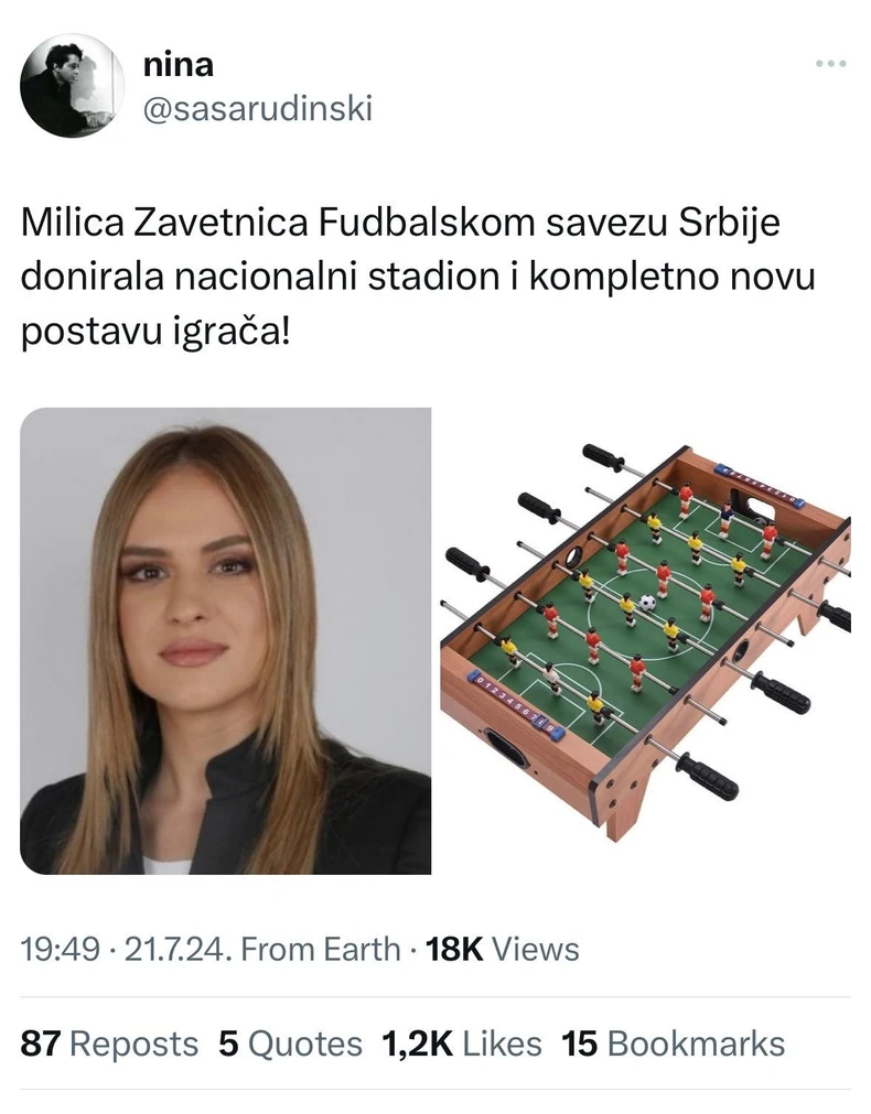 Postovi na društvenoj mreži X o ministarki Milici Đurđević Stamenkovski