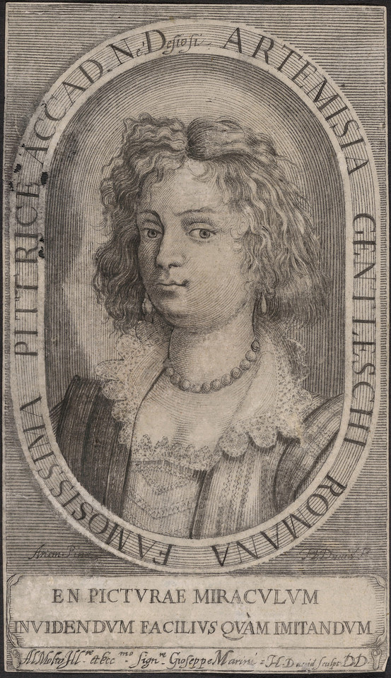 Jerôme David, "Portrait of Artemisia Gentileschi (after a self-portrait by Artemisia)" ("Portret Artemisii Gentileschi", ok. 1627-8)