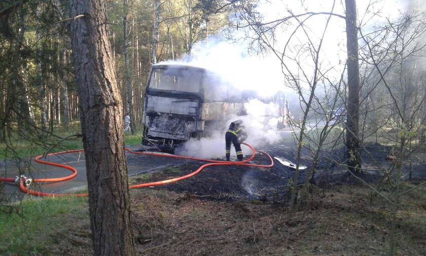 Pożar autokaru