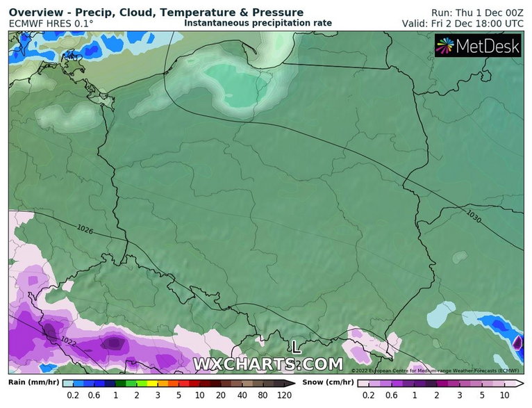 W dzień, jeżeli będzie padać, to wyłącznie symbolicznie