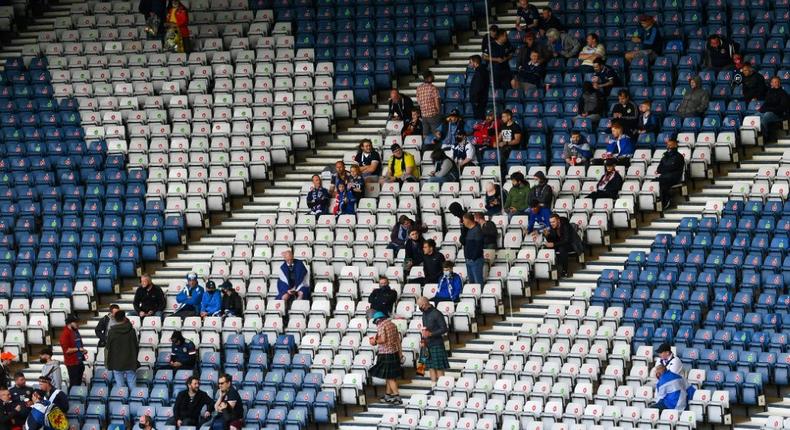 Fans at Hampden Park ahead of Scotland's Euro opener Creator: ANDY BUCHANAN