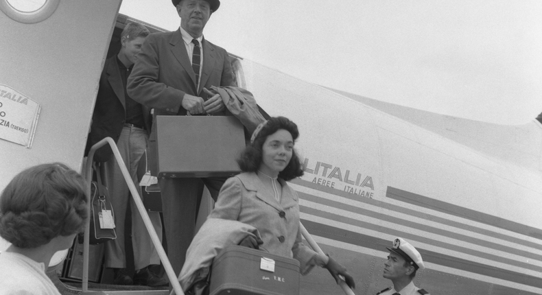 Alitalia as a brand began in 1946, one year after World War II ended, first flying in 1947 within Italy and quickly expanding to other European countries and even opening intercontinental routes to South America.