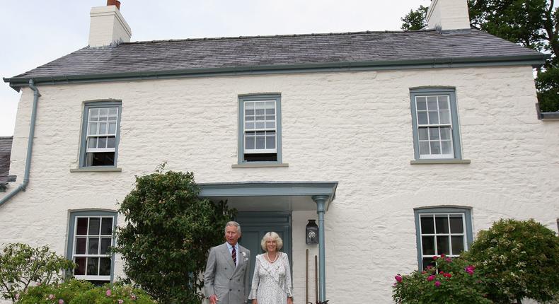 Charles and Camilla outside Llwynywermod in 2009.Chris Jackson/Getty Images
