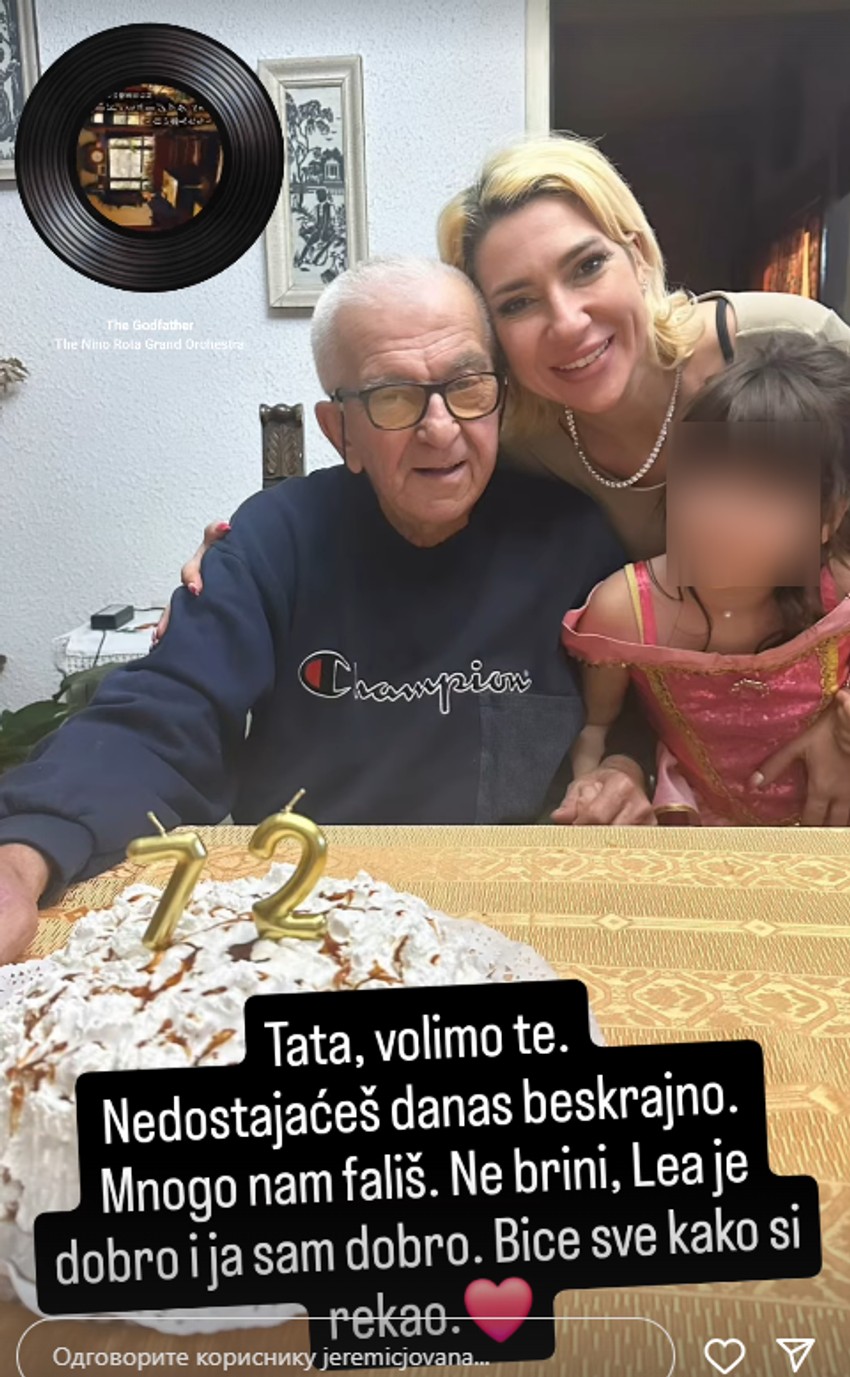 Jovana Jeremić se obratila emotivnim rečima