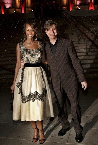 David Bowie z żoną Iman w 2005 roku