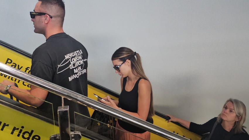 Anastasija Ražnatović na aerodromu