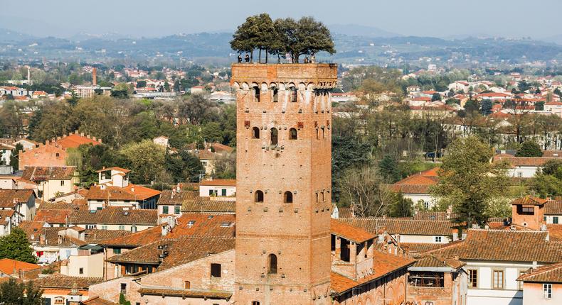 Torre Guinigi in Italy.Maremagnum/Getty Images