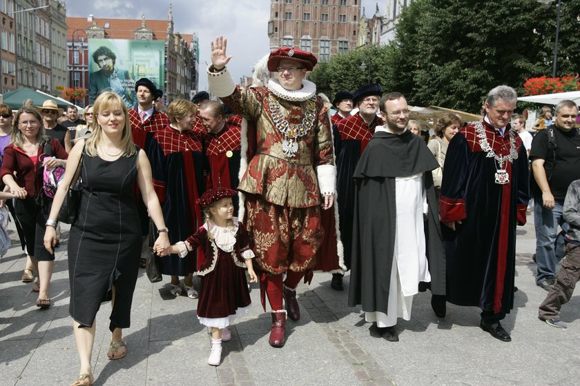 Adamowiczowie na otwarciu Jarmarku św. Dominika w Gdańsku. 