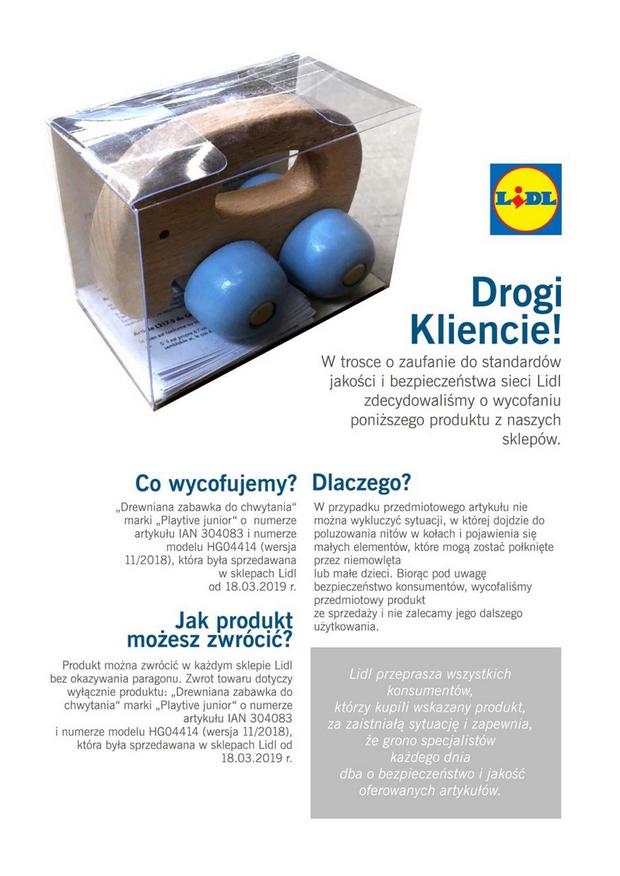 UWAGA!!! Niebezpieczna zabawka w Lidlu. Stanowi zagrożenie | Fronda.pl
