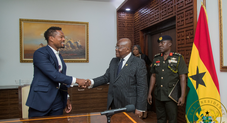 Patrice Evra says it’s an honour to meet Akufo-Addo