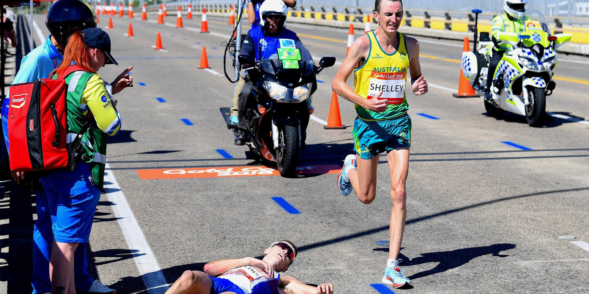 Dramat Brytyjczyka na maratonie. Nie wytrzymał upału i zasłabł