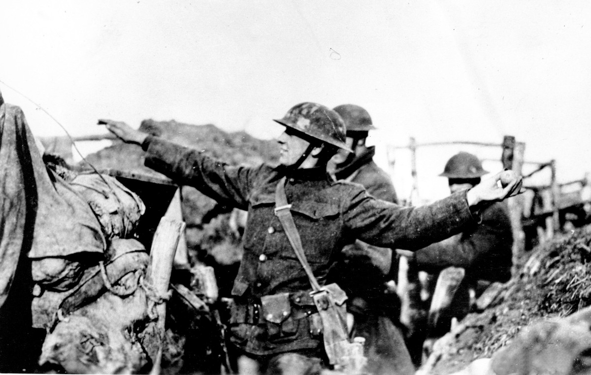 Żołnierz amerykańskiej piechoty na froncie zachodnim, marzec 1918 roku