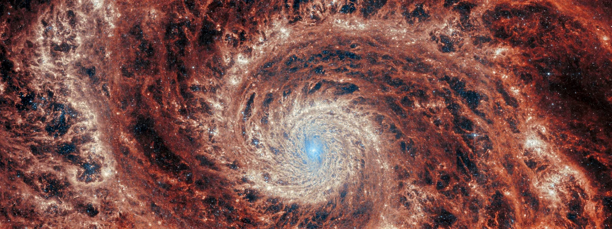 Galaktyka M51 na zdjęciach Teleskopu Jamesa Webba