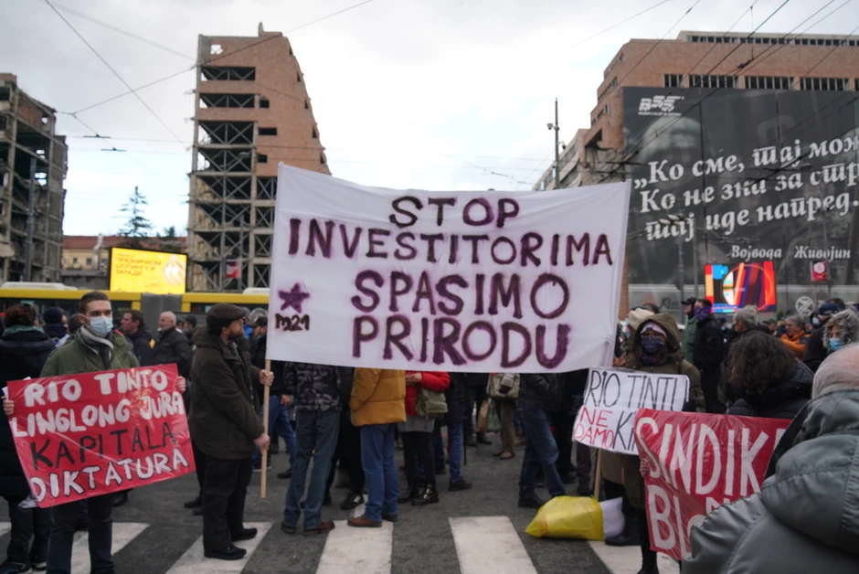 Protest ispred Vlade Srbije