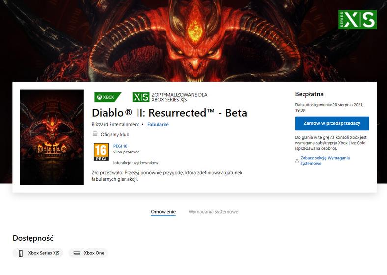 Diablo 2: Resurrected na Xbox One i Xbox Series X/S