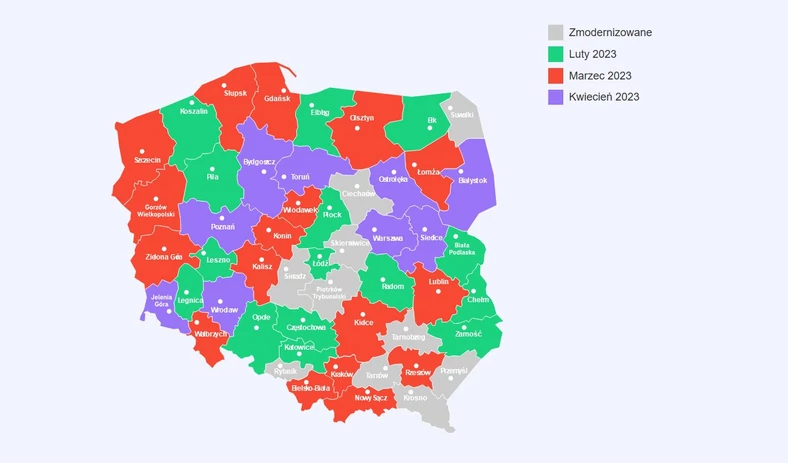 Tak wygląda harmonogram wyłączenia sieci 3G u T-Mobile w poszczególnych regionach Polski