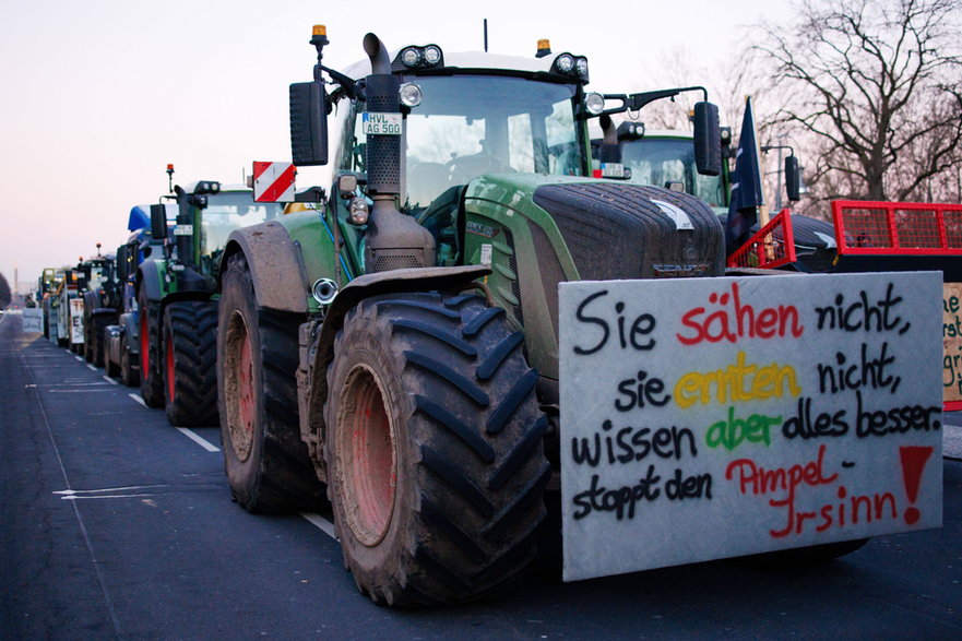 Traktory przetoczyły się również przez ulice Berlina