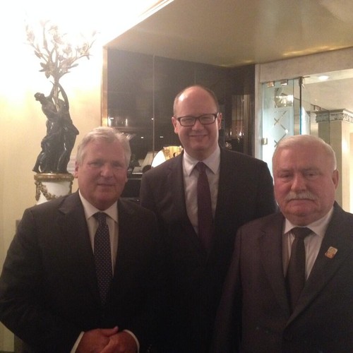 Paweł Adamowicz z byłymi prezydentami