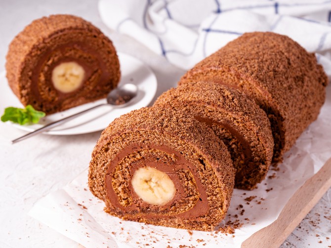 Recept za čokoladni rolat sa bananama