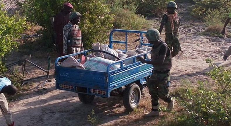 Nigerian soldiers on anti-Boko Haram operation in Borno State