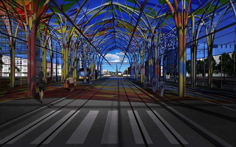 Centralny przystanek przesiadkowy w Łodzi - wizualizacja 2