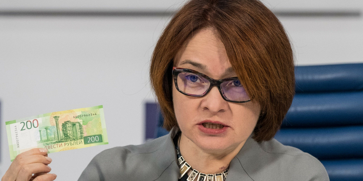 Szefowa rosyjskiego banku centralnego Elvira Nabiullina. W czwartek CBR obniżył stopy procentowe w Rosji.