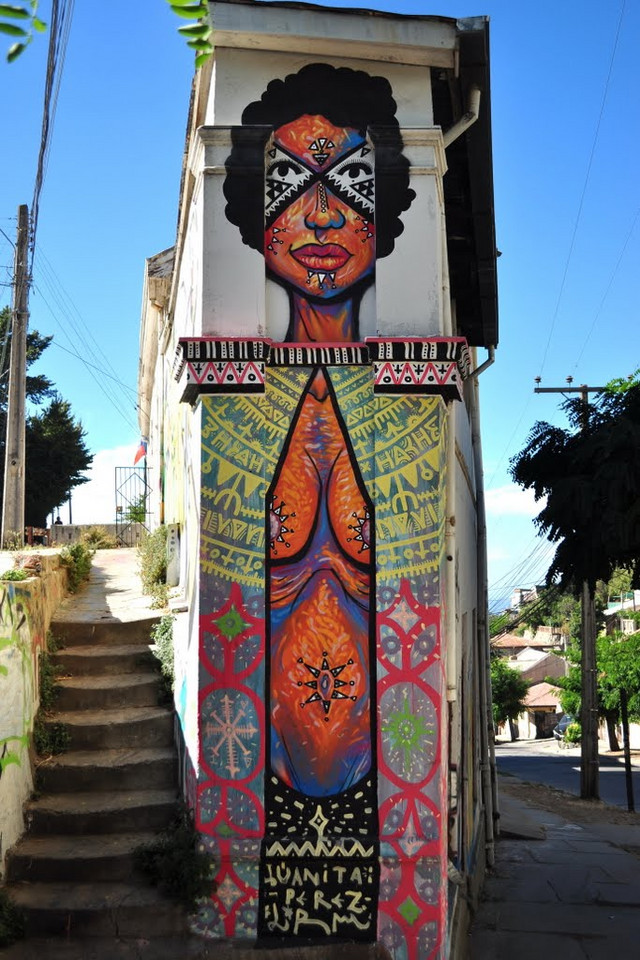 Chile, Valparaiso, murale
