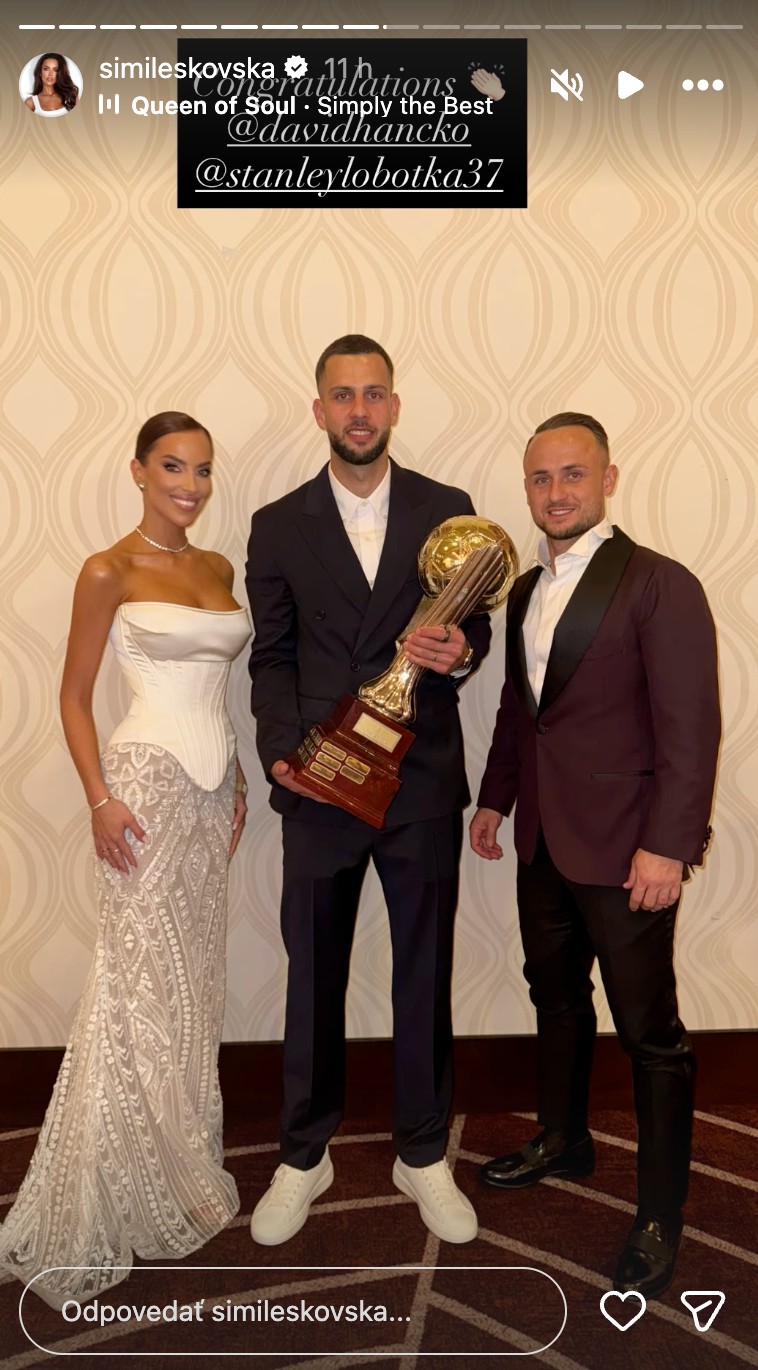 Leskovská na Futbalistovi roka 2025.