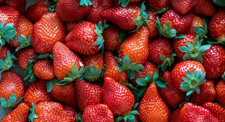 Strawberries get their bright red hue from a chemical compound called fisetin. This polyphenol can have some great anti-inflammatory properties too.Ivan/Getty Images