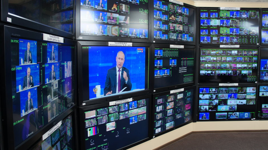 Prezydent Rosji Władimir Putin przemawia do narodu  w państwowej telewizji, Moskwa, 20 czerwca 2019 r.