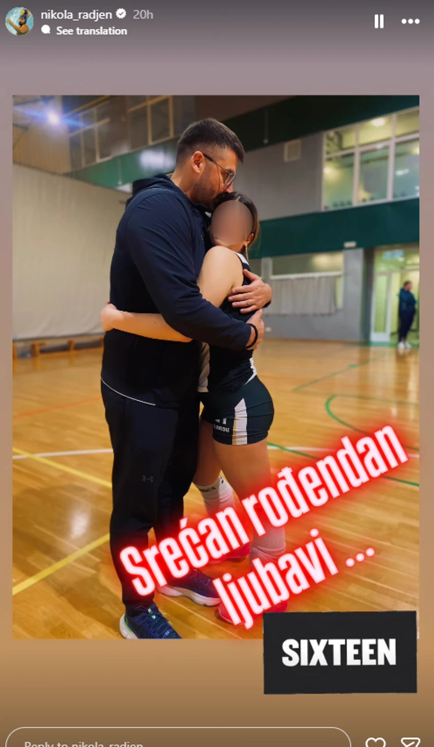 Nikola Rađen sa ćerkom