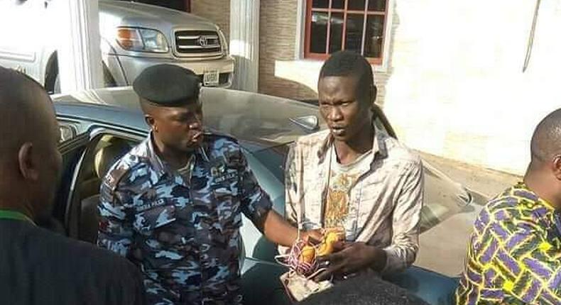 Police arrest suspected suicide bomber after failed attempt to blow up Living Faith Church, Sabin Tasha, Kaduna State [Facebook]