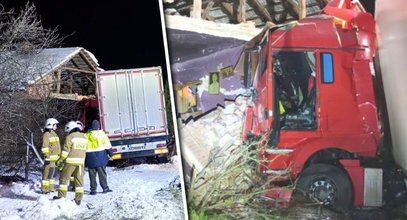 Tir z ogromną siłą uderzył w dom, budynek zaczął się walić! Właściciela uratował przypadek