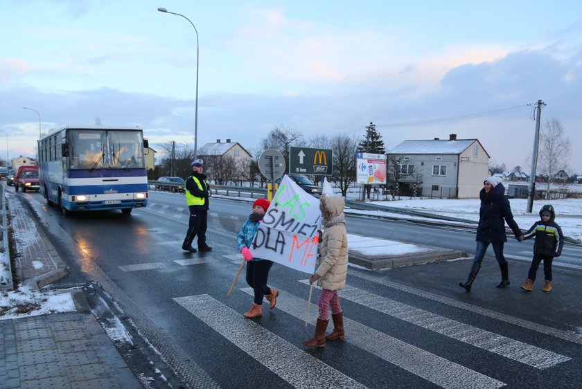 Protest w Dębem Wielkim