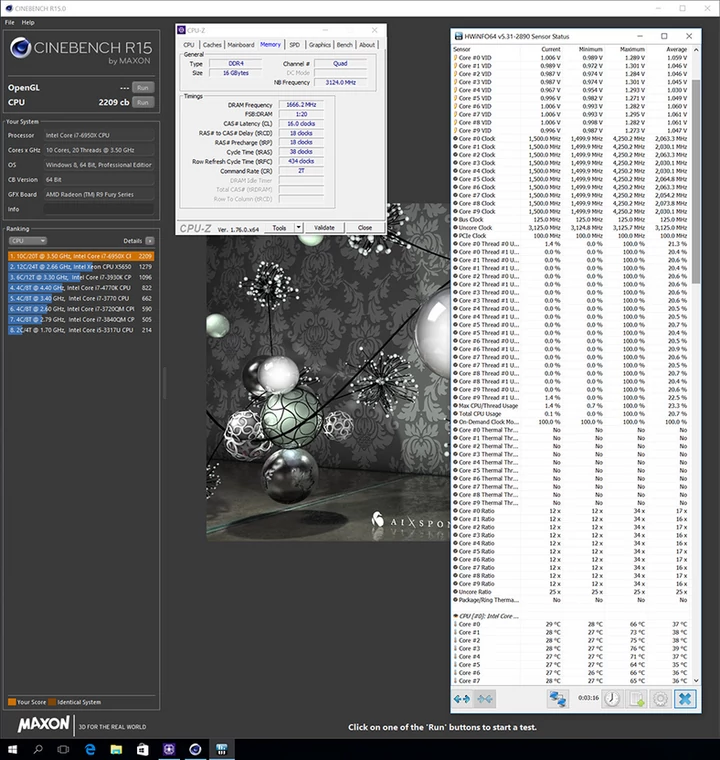 4250 MHz + DDR-3333 na płycie MSI X99A Godlike Gaming Carbon – kliknij, żeby powiększyć