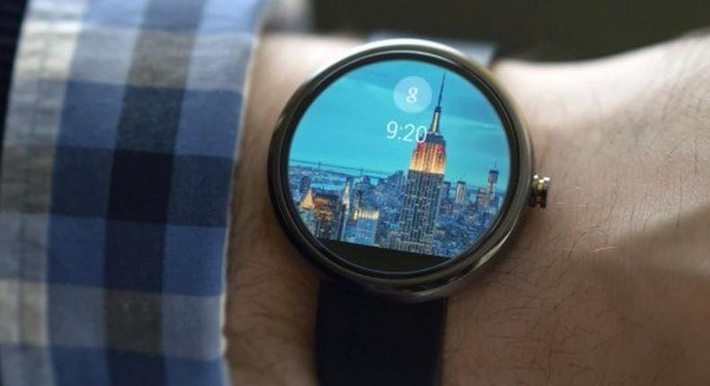 Android wear smartwatch.