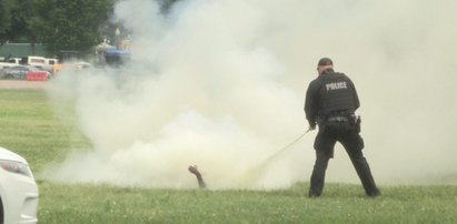 Mężczyzna podpalił się przed Białym Domem. Wstrząsający film