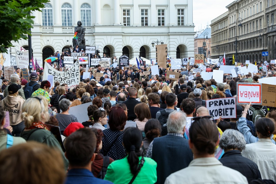 Protest Strajku Kobiet w Warszawie