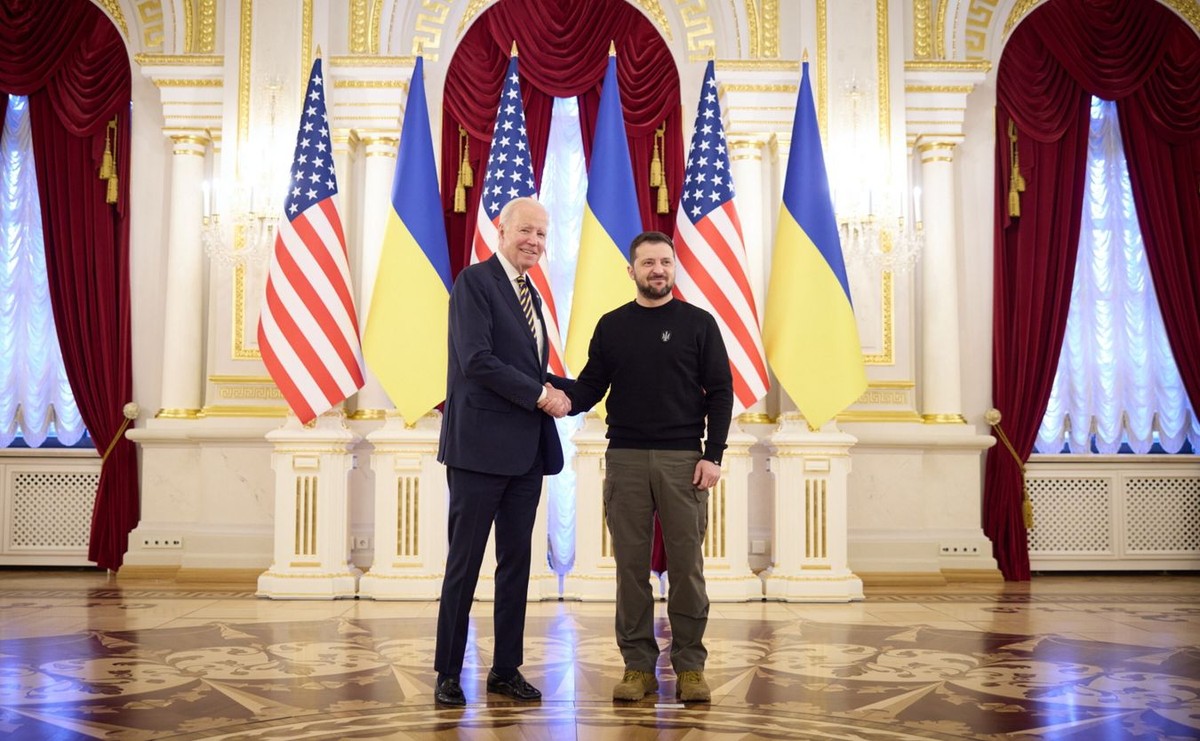 Joe Biden i Wołodymyr Zełenski