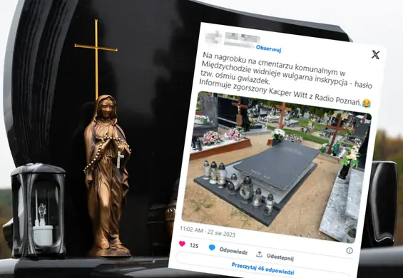 Osiem gwiazdek na grobie zmarłej wywołało burzę. Zarząd cmentarza reaguje