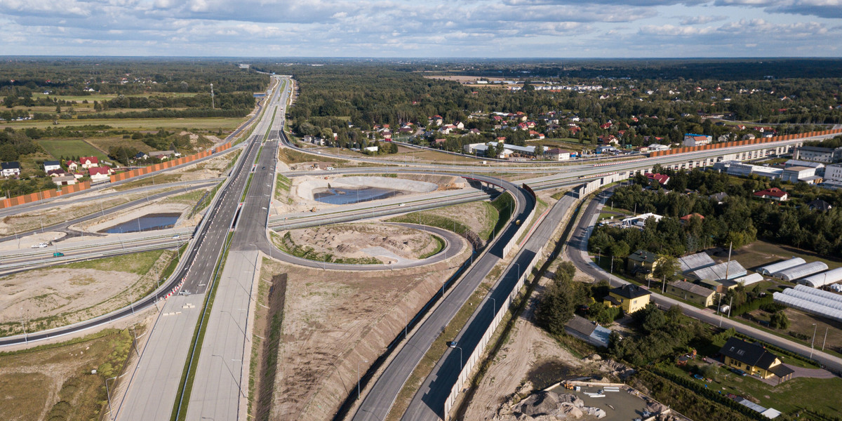 Węzeł Goraszka - skrzyżowanie trasy ekpresowej S17 i autostrady A2.