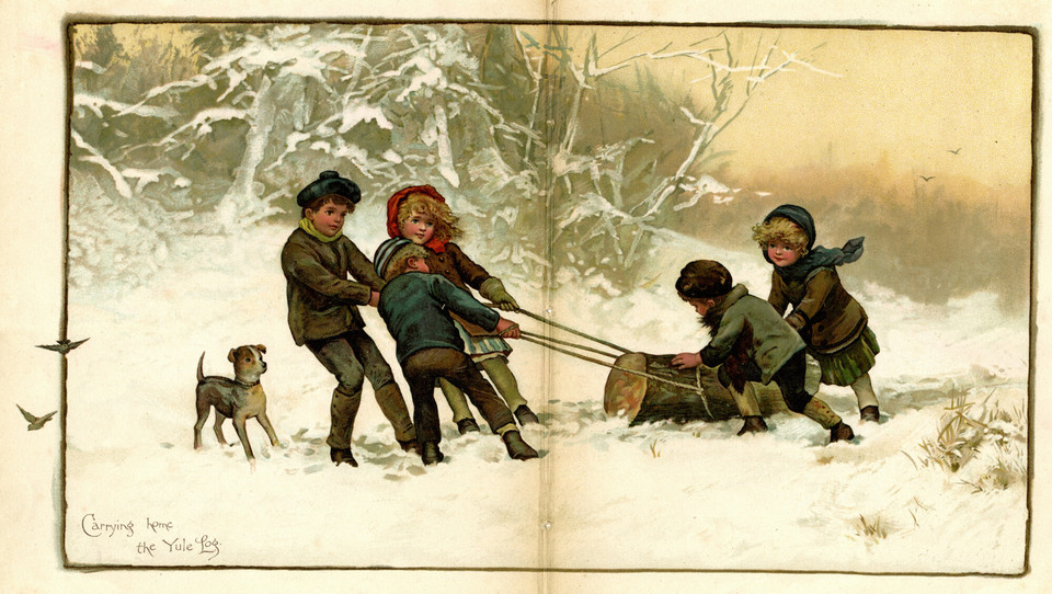 Kartka świąteczna z Wielkiej Brytanii, koniec XIX w.