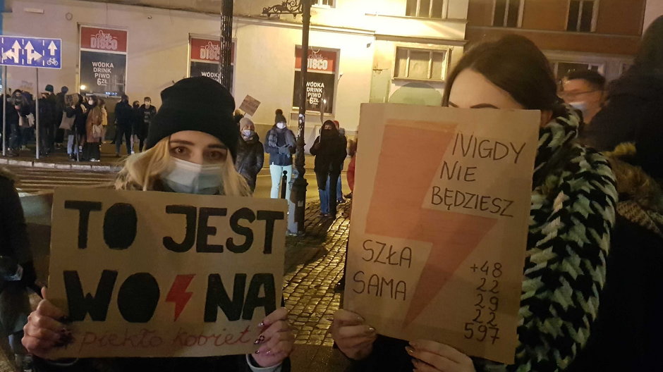 Protesty przeciw zakazowi aborcji w Gdańsku