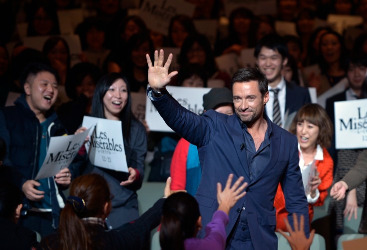 Hugh Jackman na premierze 'Les Misérables' w Tokio