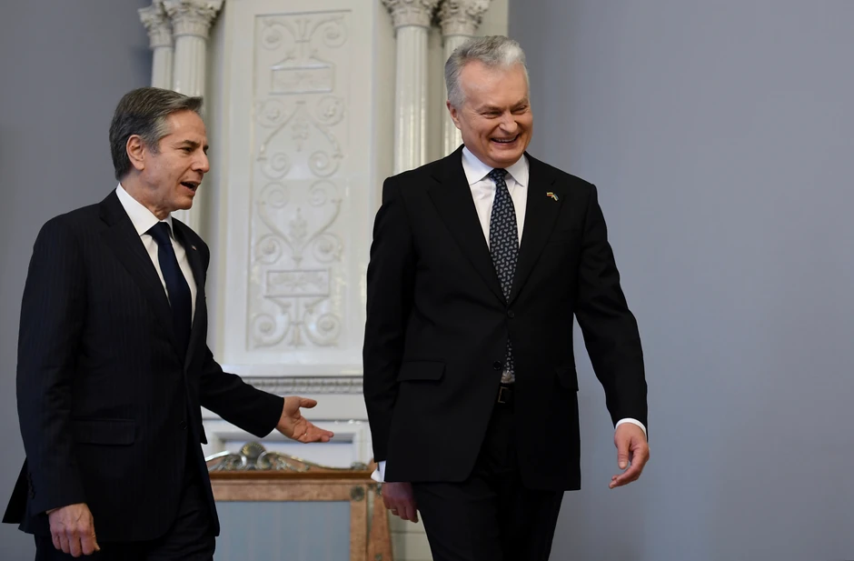 Entoni Blinken i Gitanas Nauseda