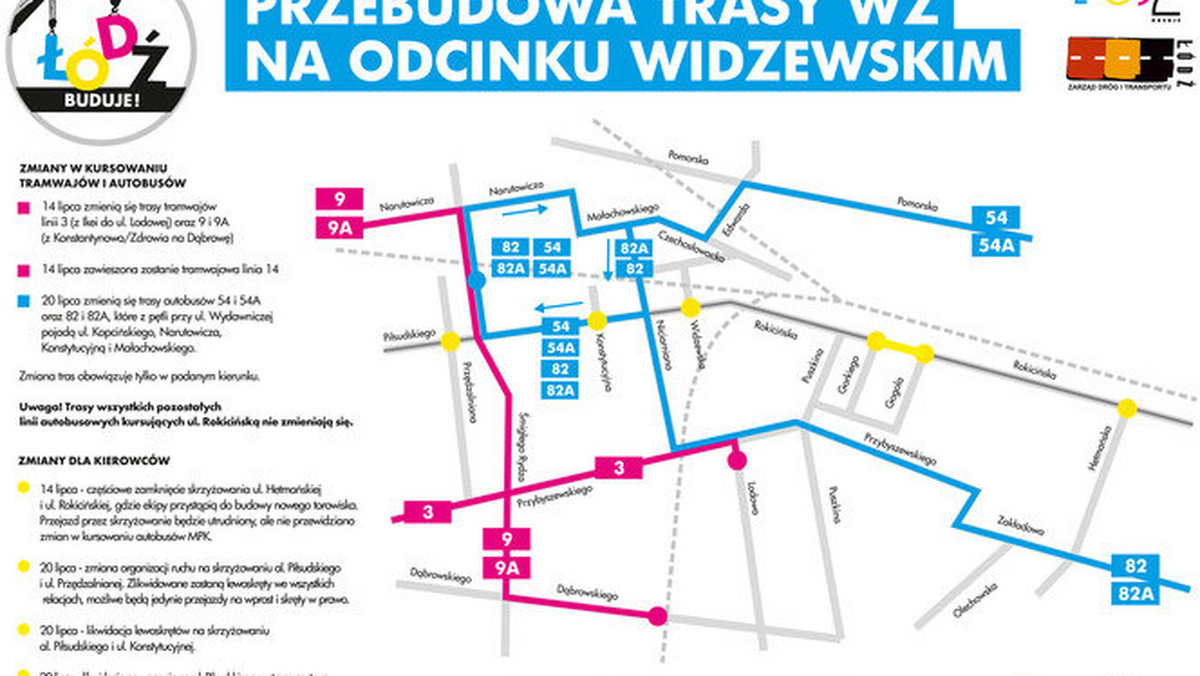 Pracownicy łódzkiego Zarządu Dróg i Transportu informowali mieszkańców Widzewa o nadchodzącym remoncie wschodniego odcinka Trasy W-Z.