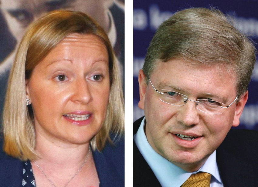 Irska ministarka za evropska pitanja Lusinda Krejton i komesar za proširenje EU Štefan File