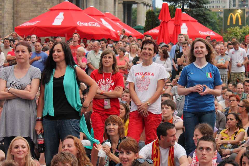 Finał Euro 2012 w warszawskiej Strefie Kibica, fot. Piotr Halicki