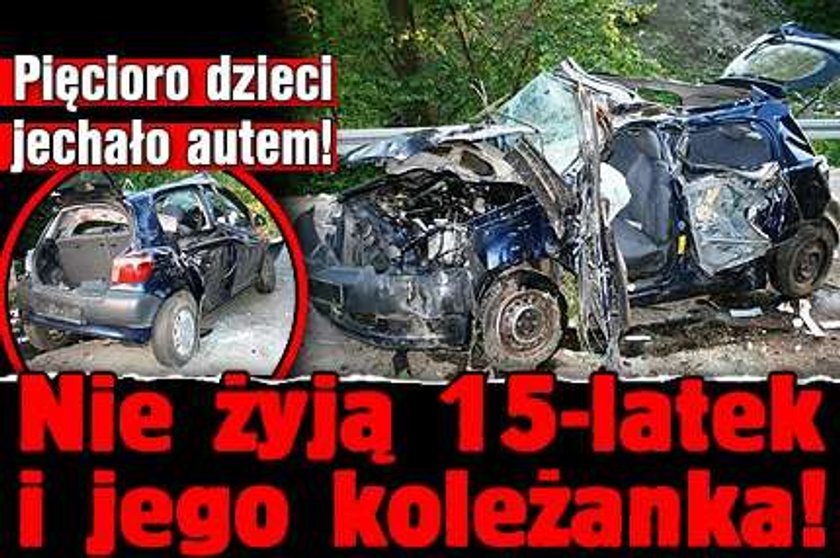 Pięcioro dzieci jechało autem! Nie żyją 15-latek i jego koleżanka!